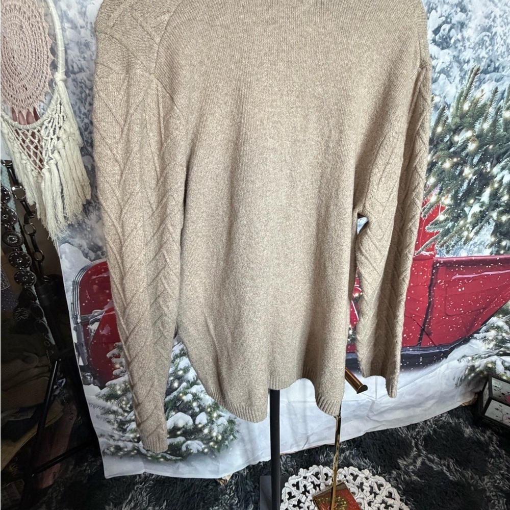 CALVIN KLEIN Women's Chevron-stitch Cowl Neck Sweater Size XL EUC - Picture 14 of 17